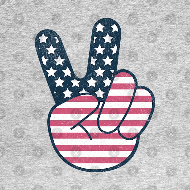 American Flag Peace Sign by BankaiChu